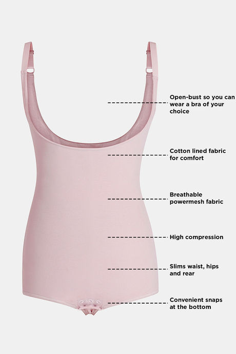 Zivame High Compression Short Length Shaper Bodysuit - Sepia Rose — image 10